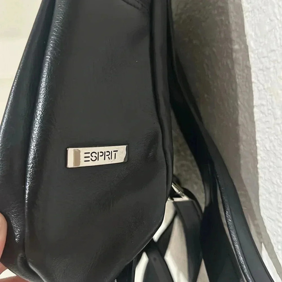 ESPIRIT Faux Leather Backpack Black - Picture 3 of 5
